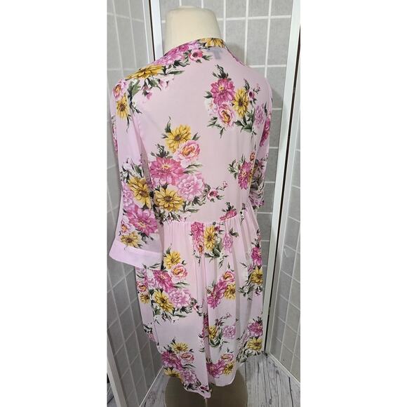 Torrid Lexie Pink Babydoll Chiffon Tunic Blouse High Low Size: 00X (10) - Picture 5 of 8